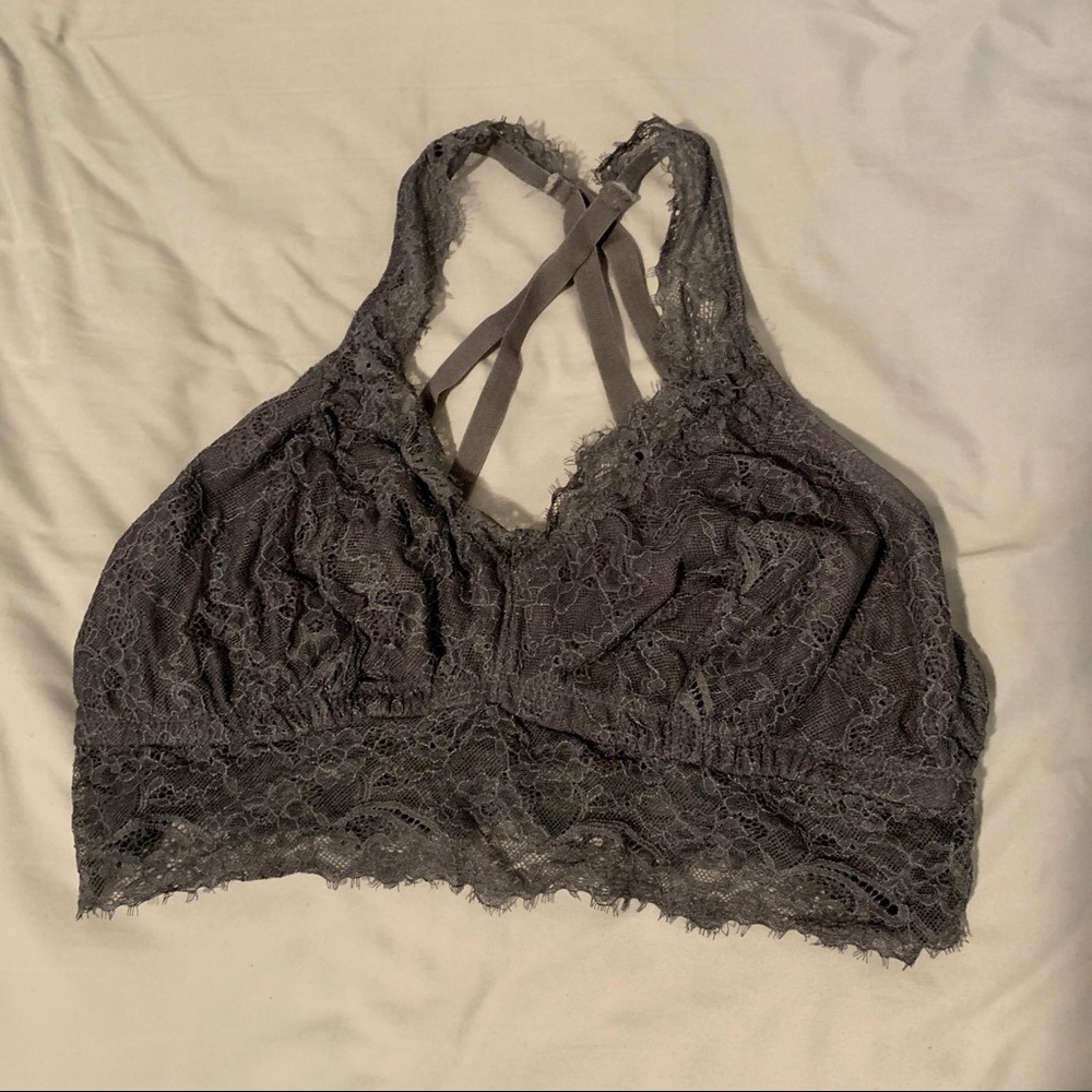 Gray bralettes